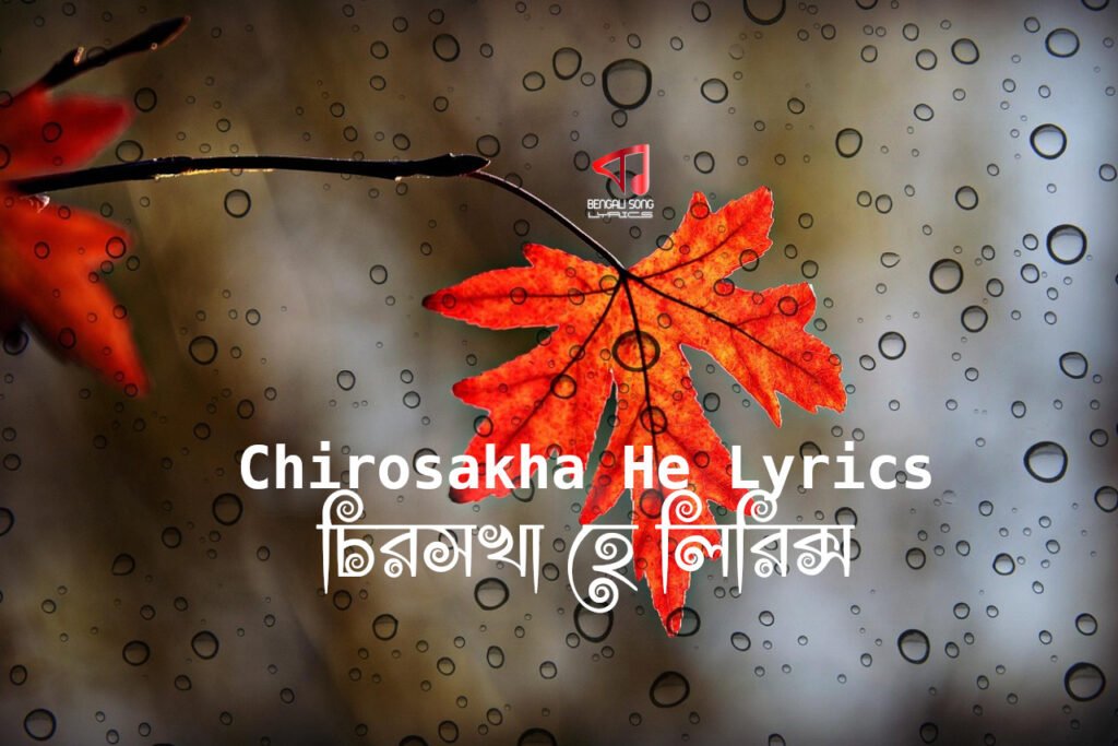 Chirosakha He Lyrics | চিরসখা হে লিরিক্স | Chirosokha He Lyrics