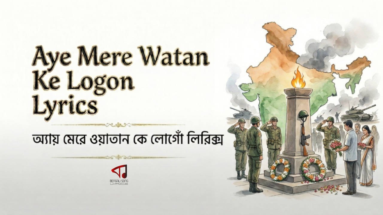 Aye Mere Watan Ke Logon Lyrics in Bengali by Lata Mangeshkar